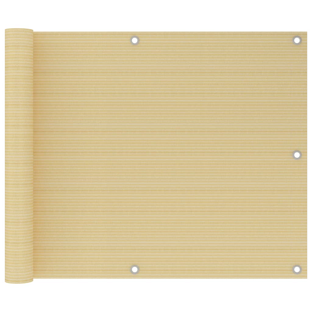 altanafskærmning 75x600 cm HDPE beige billede