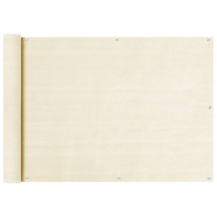 altanafskærmning 75x500 cm HDPE cremefarvet