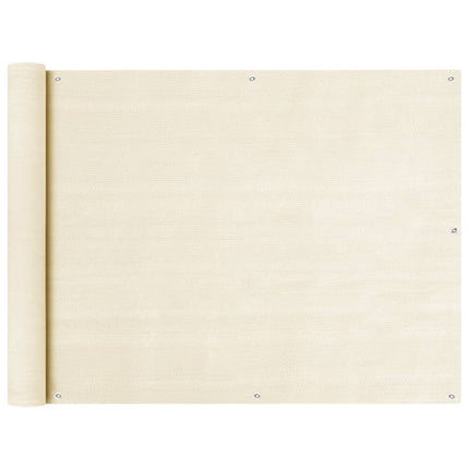 altanafskærmning 90x300 cm HDPE cremefarvet