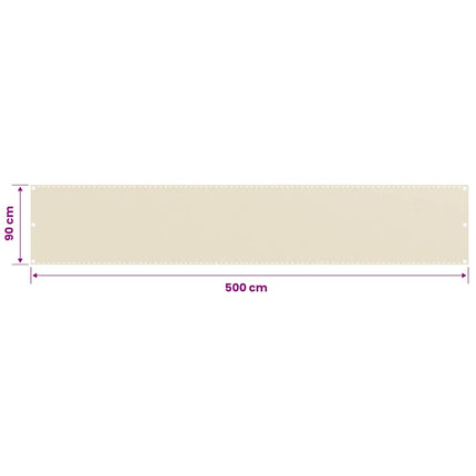 altanafskærmning 90x500 cm HDPE cremefarvet