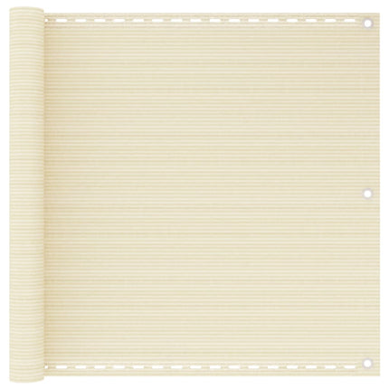 altanafskærmning 90x600 cm HDPE cremefarvet