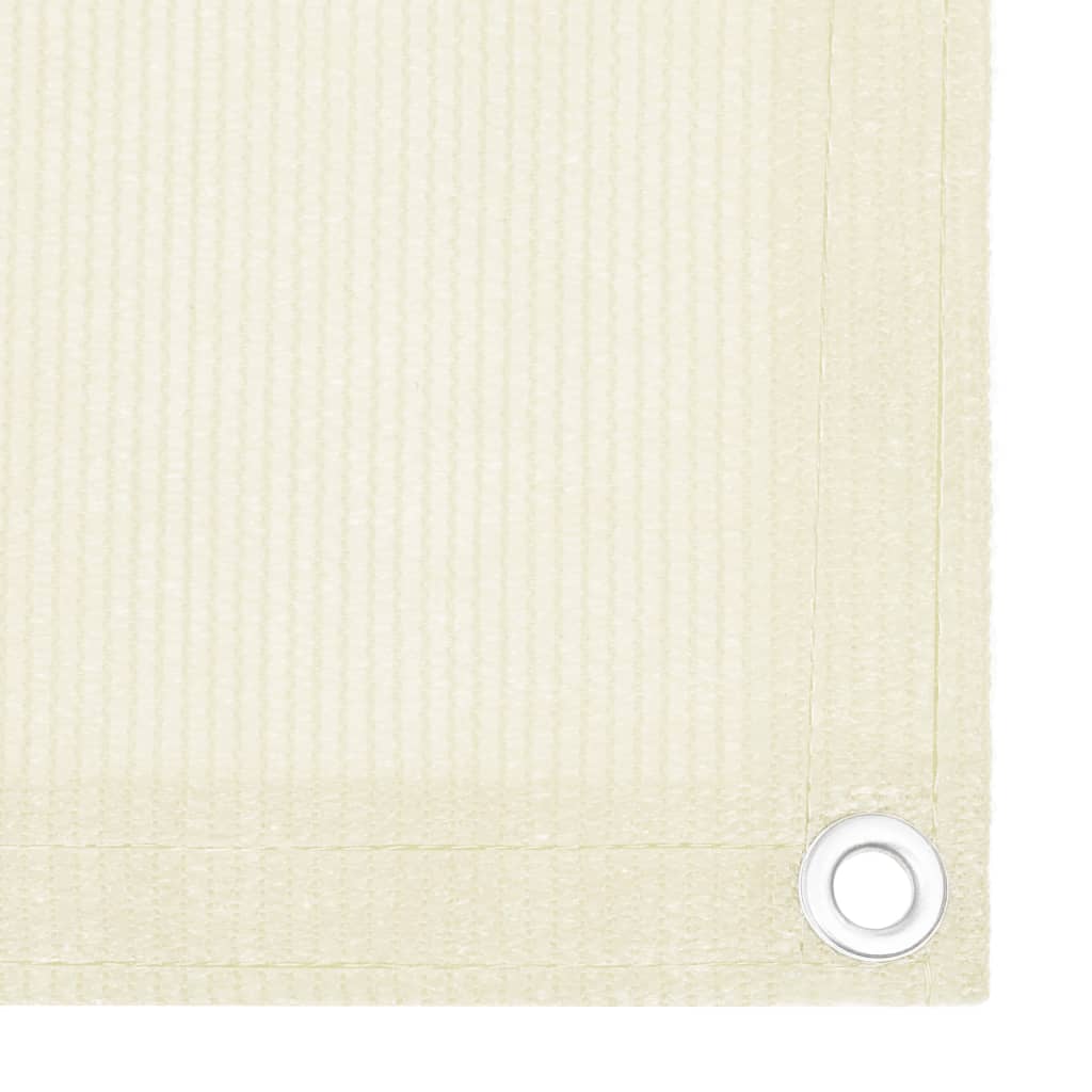 altanafskærmning 120x300 cm HDPE cremefarvet