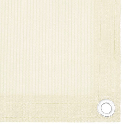 altanafskærmning 120x600 cm HDPE cremefarvet