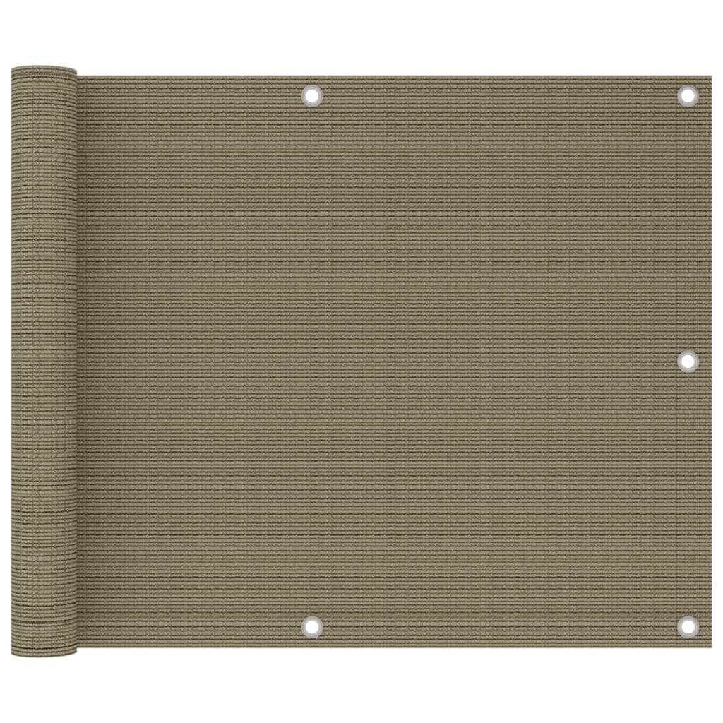 altanafskærmning 75x500 cm HDPE gråbrun billede