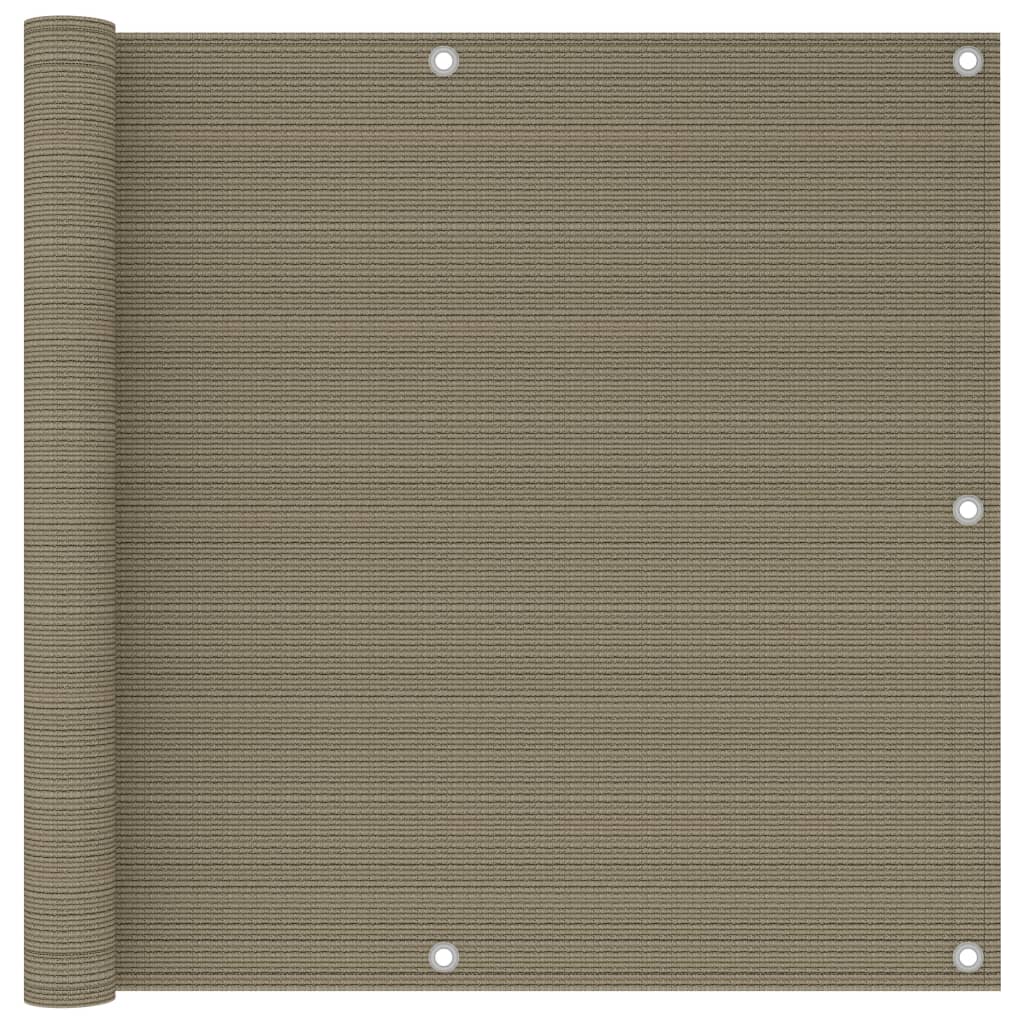 altanafskærmning 90x300 cm HDPE gråbrun billede