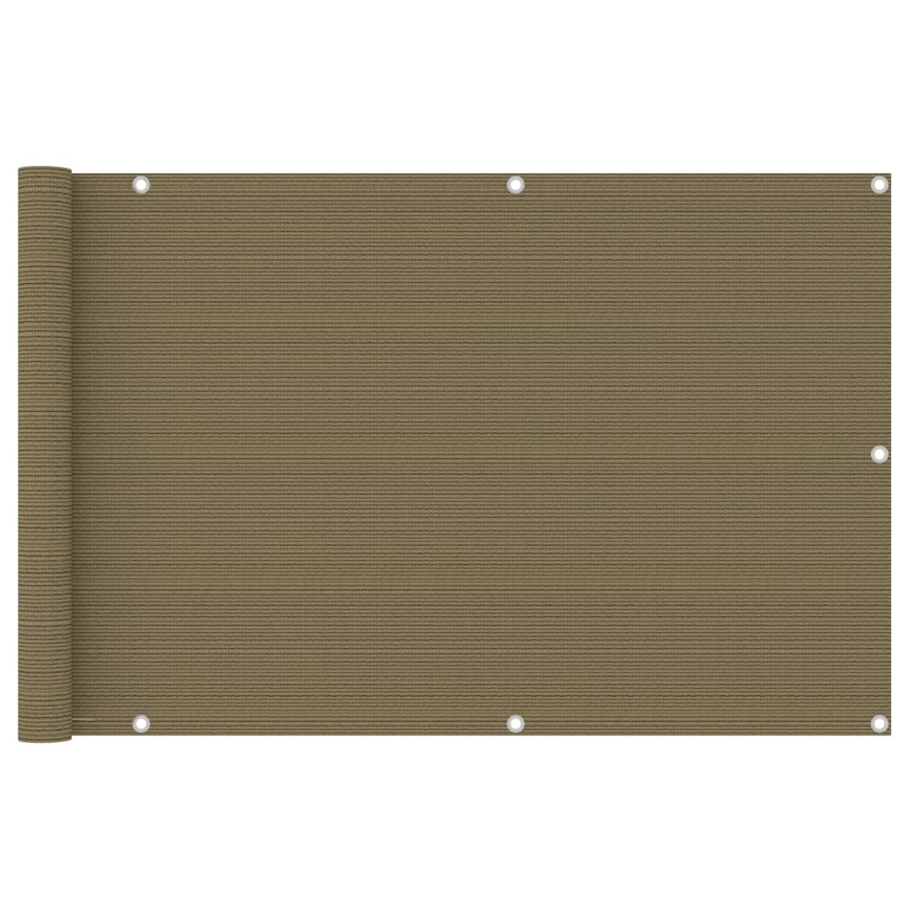 altanafskærmning 90x600 cm HDPE gråbrun billede