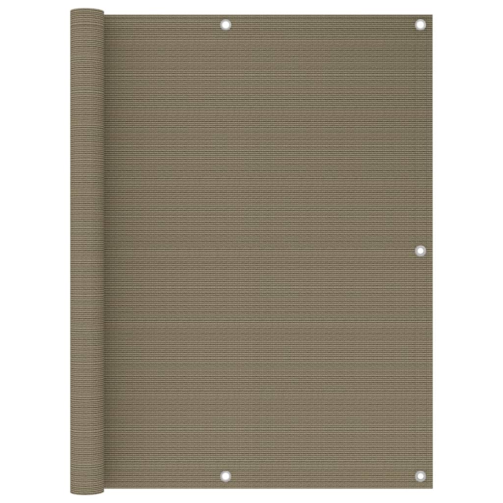 altanafskærmning 120x500 cm HDPE gråbrun billede