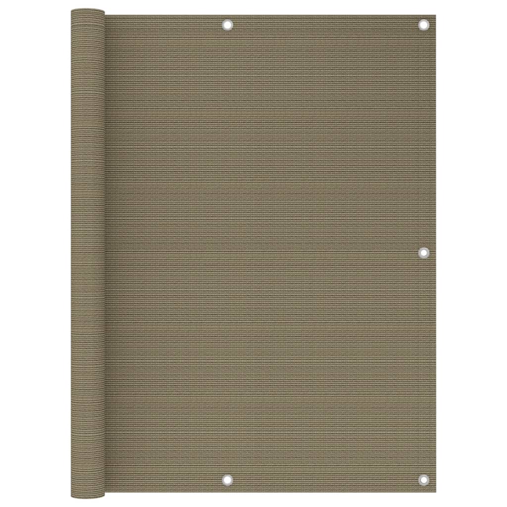 altanafskærmning 120x600 cm HDPE gråbrun billede