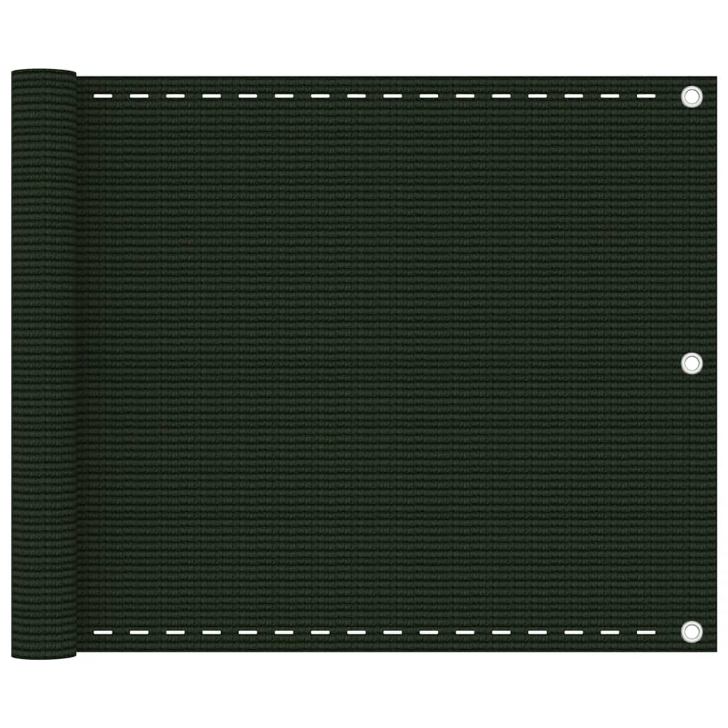 altanafskærmning 75x300 cm HDPE mørkegrøn billede