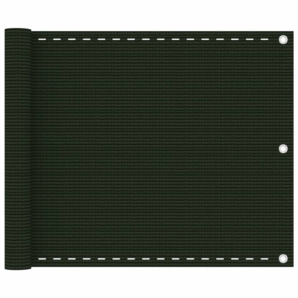 Altanafskærmning Hdpe Mørkegrøn - 75 x 500 cm