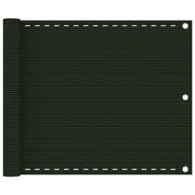 altanafskærmning 75x600 cm HDPE mørkegrøn