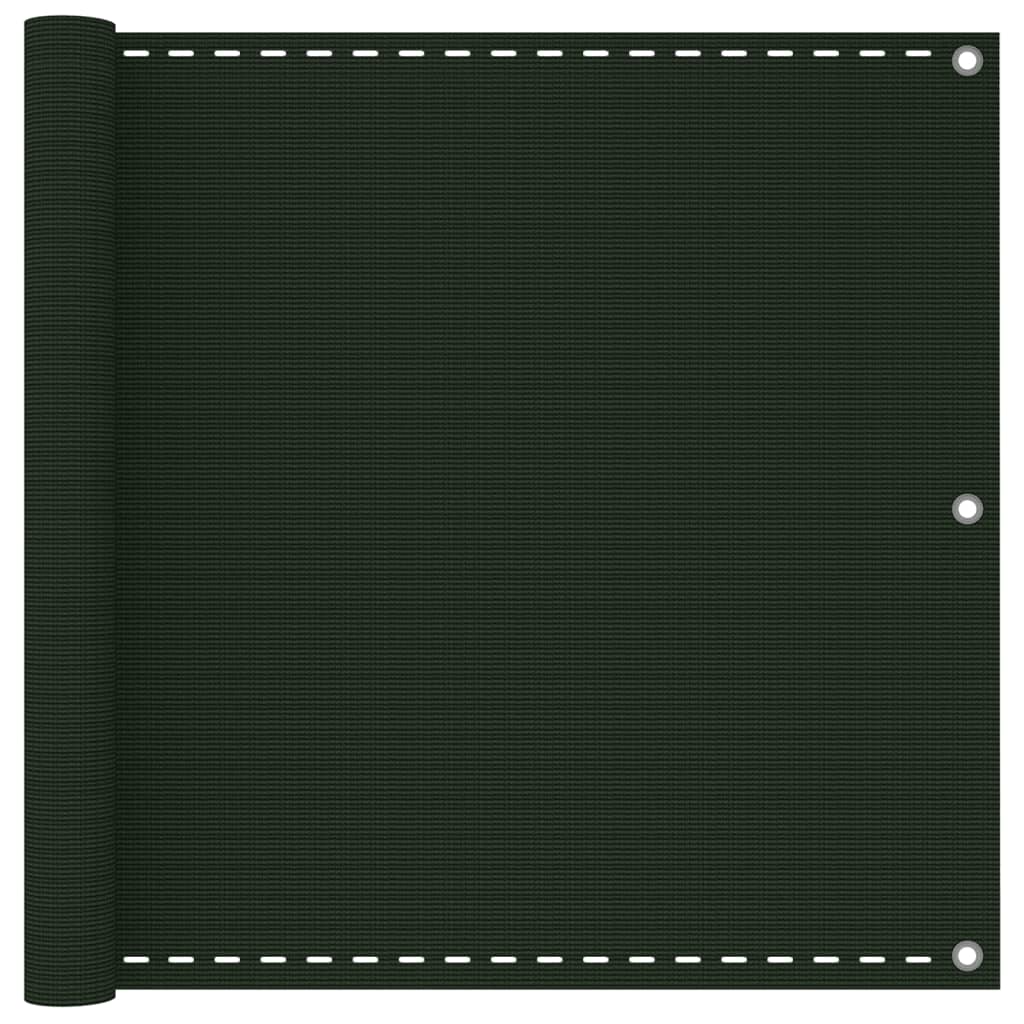 altanafskærmning 90x600 cm HDPE mørkegrøn billede