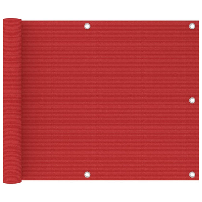 altanafskærmning 75x600 cm HDPE rød