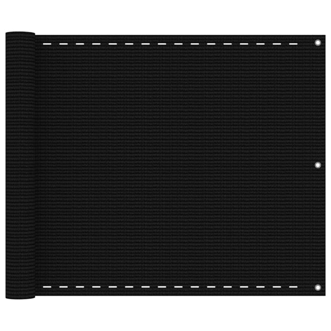 altanafskærmning 75x400 cm HDPE sort