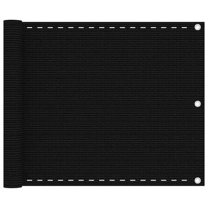 altanafskærmning 75x500 cm HDPE sort