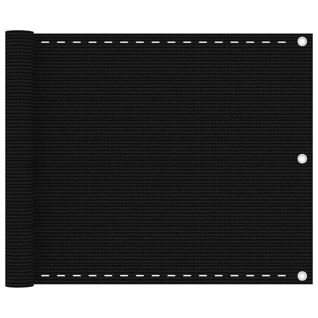 altanafskærmning 75x500 cm HDPE sort