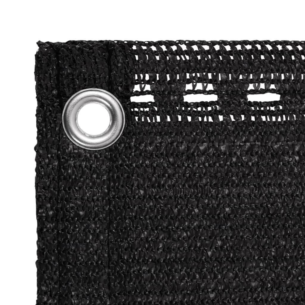 altanafskærmning 75x500 cm HDPE sort