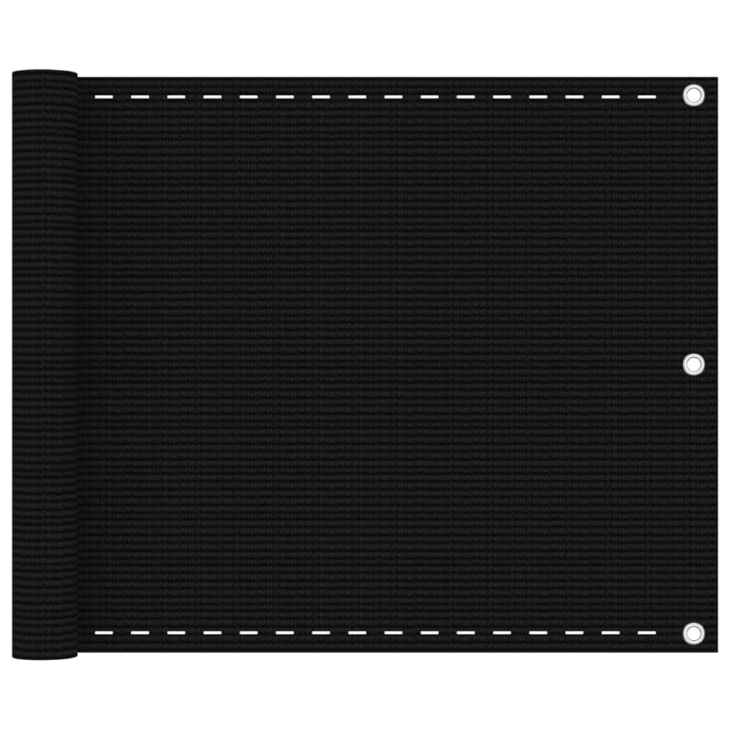 altanafskærmning 75x600 cm HDPE sort billede