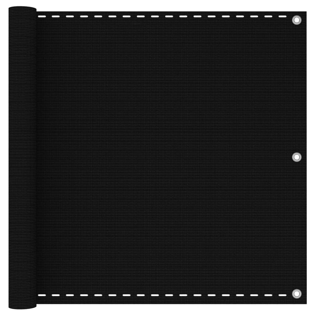 altanafskærmning 90x500 cm HDPE sort billede