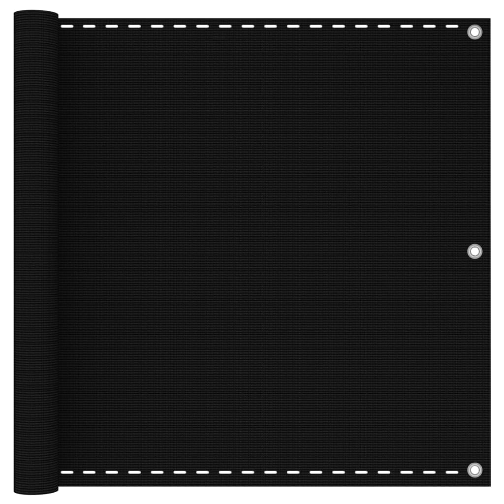 altanafskærmning 90x600 cm HDPE sort billede