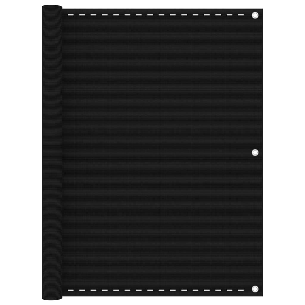 altanafskærmning 120x400 cm HDPE sort