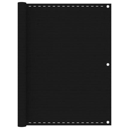 altanafskærmning 120x500 cm HDPE sort