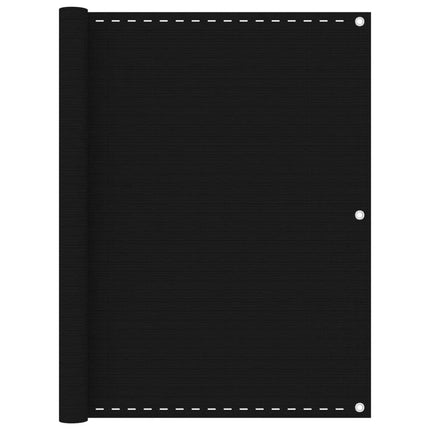 altanafskærmning 120x600 cm HDPE sort