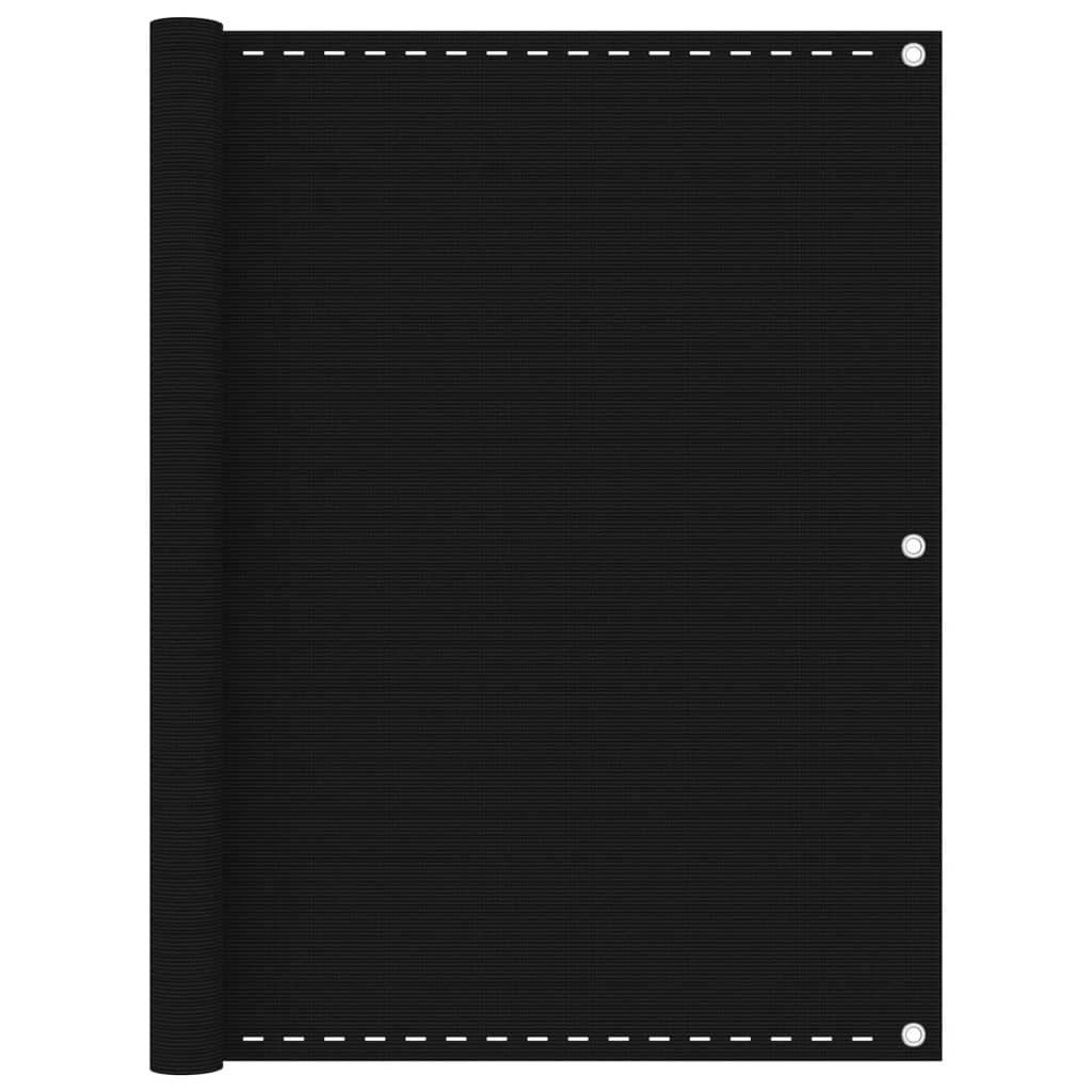 Altanafskærmning 120x600 Cm Hdpe Sort - Vidaxl