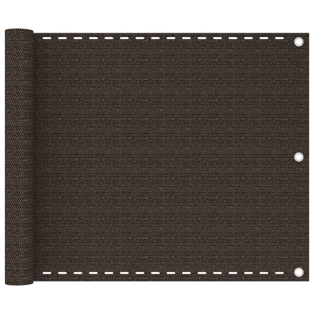 altanafskærmning 75x500 cm HDPE brun billede