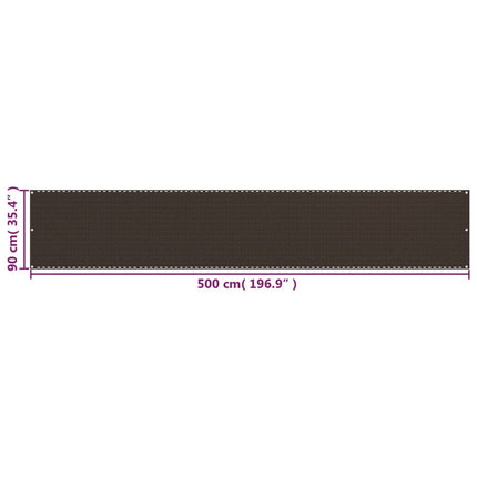 altanafskærmning 90x500 cm HDPE brun