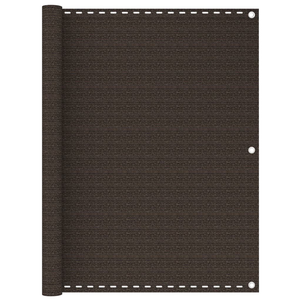 altanafskærmning 120x600 cm HDPE brun billede