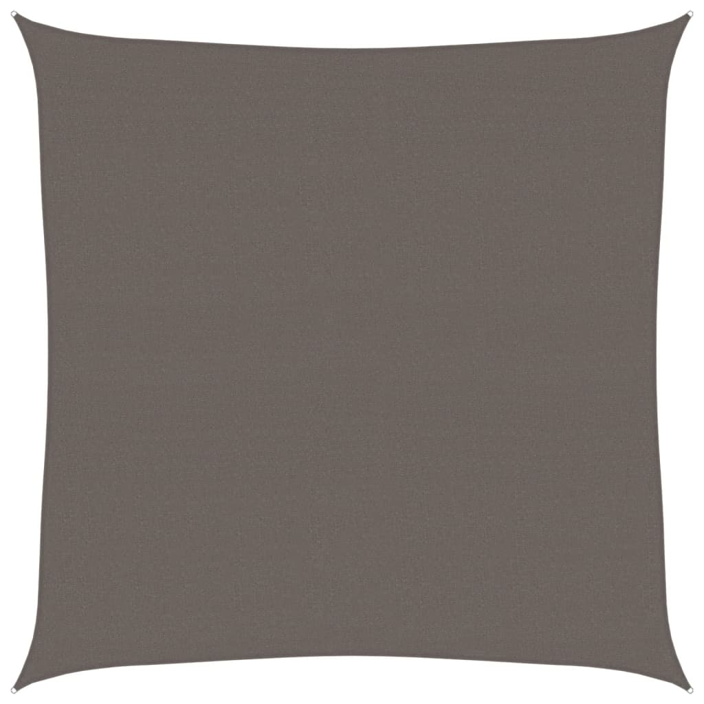 solsejl 4,5x4,5 m 160 g/m² HDPE antracitgrå