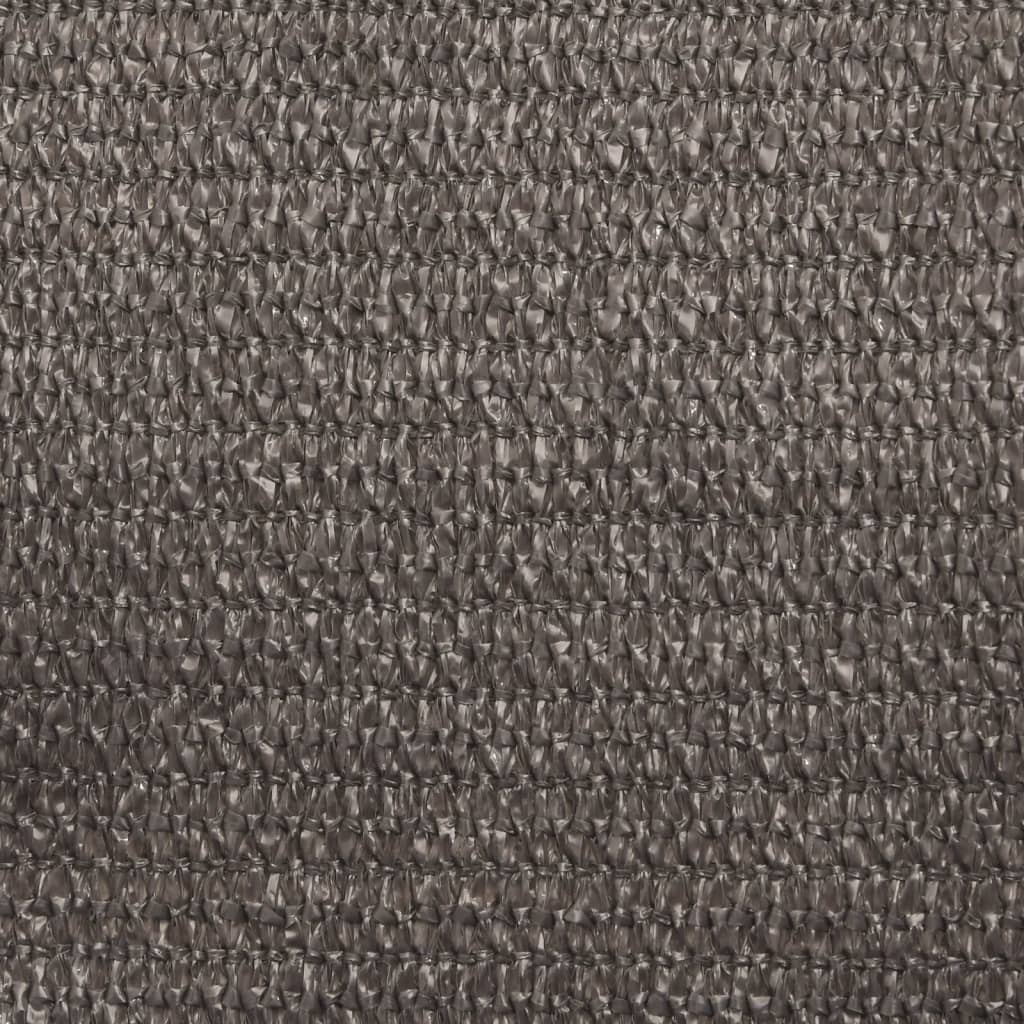 solsejl 4,5x4,5 m 160 g/m² HDPE antracitgrå