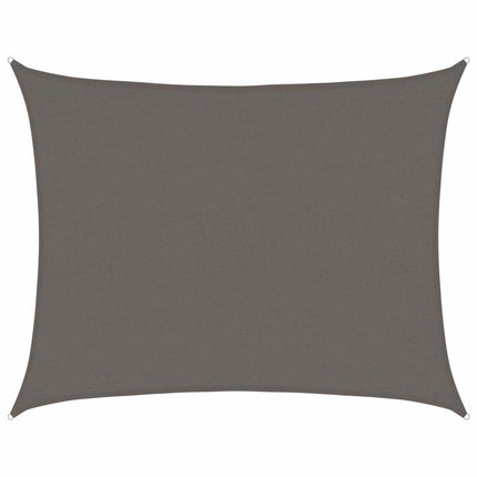 solsejl 160 g/m² 6x8 m HDPE antracitgrå