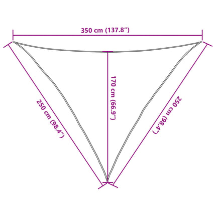 solsejl 2,5x2,5x3,5 160 g/m² HDPE antracitgrå