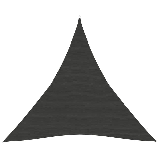 solsejl 3x3x3 m 160 g/m² HDPE antracitgrå