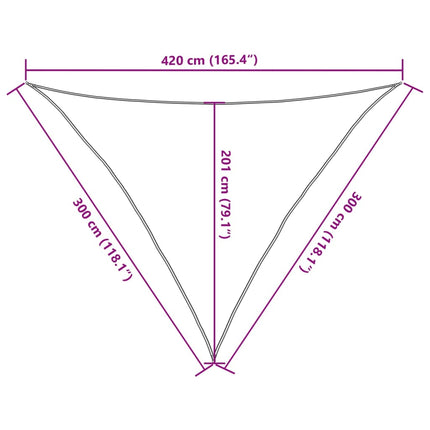 solsejl 160 g/m² 3x3x4,2 m HDPE antracitgrå
