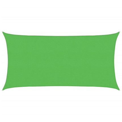 solsejl 2x3,5 m 160 g/m² HDPE rektangulær lysegrøn