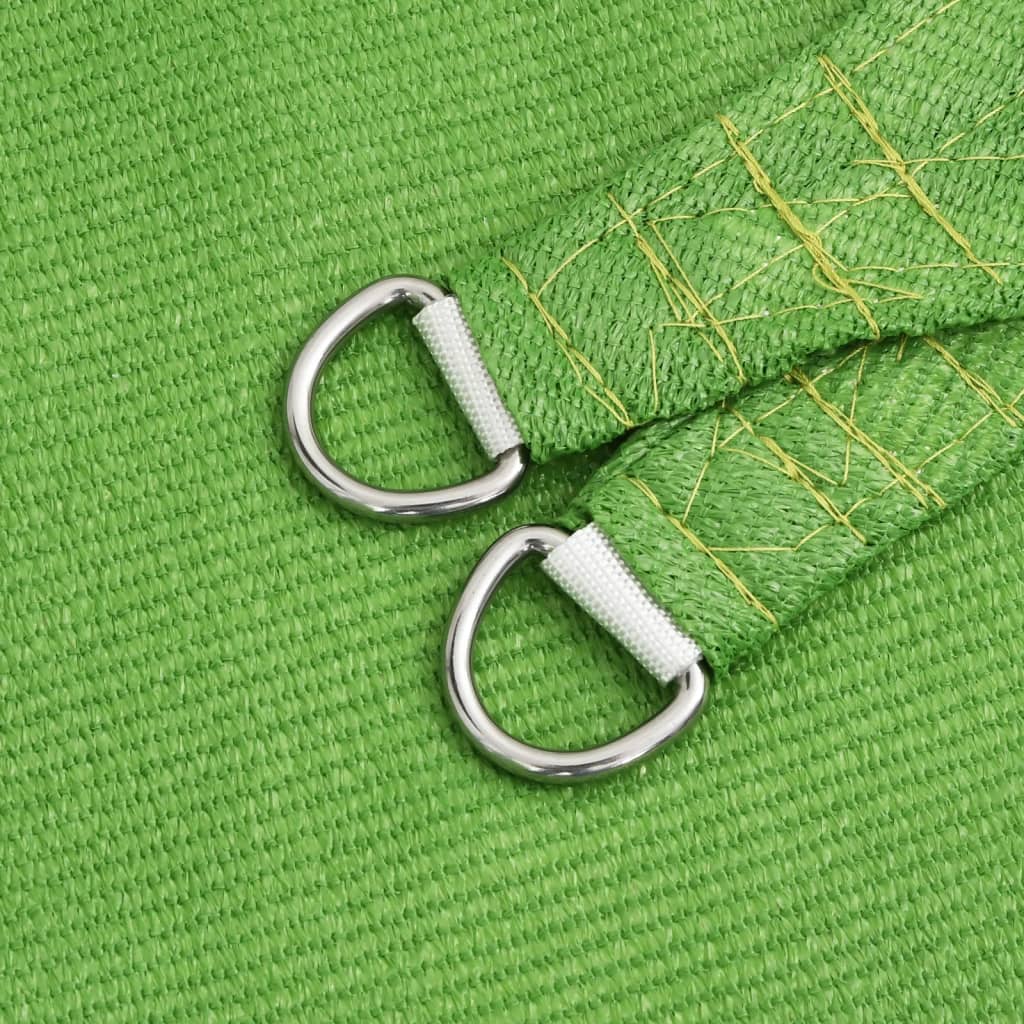 solsejl 6x7m 160 g/m² HDPE lysegrøn