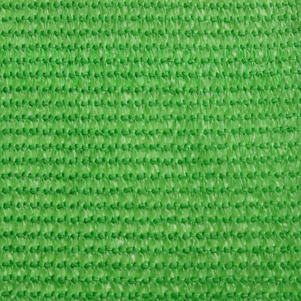 solsejl 3,5x3,5x4,9 m 160 g/m² HDPE lysegrøn
