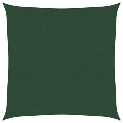 solsejl 4,5x4,5 m 160 g/m² HDPE mørkegrøn