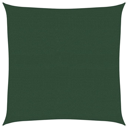solsejl 5x5 m 160 g/m² HDPE mørkegrøn