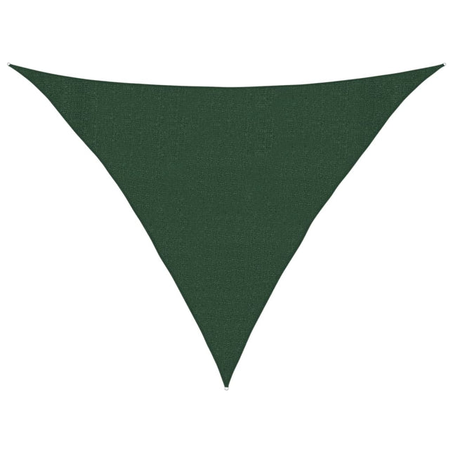 solsejl 3x3x4,2 m 160 g/m² HDPE mørkegrøn