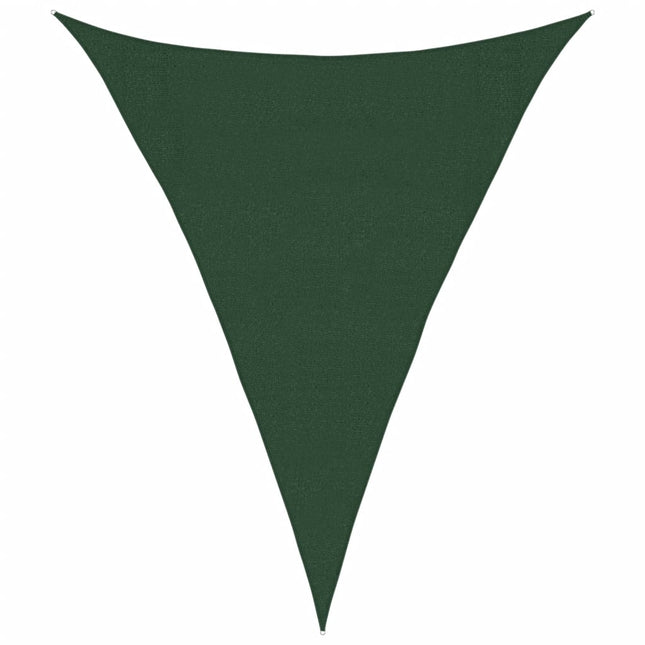 solsejl 3x4x4 m 160 g/m² HDPE mørkegrøn