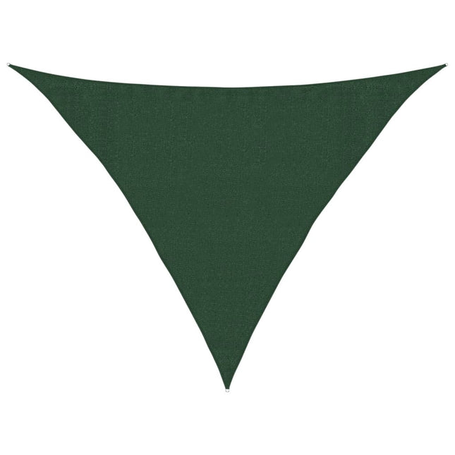 solsejl 3,5x3,5x4,9 m 160 g/m² HDPE mørkegrøn
