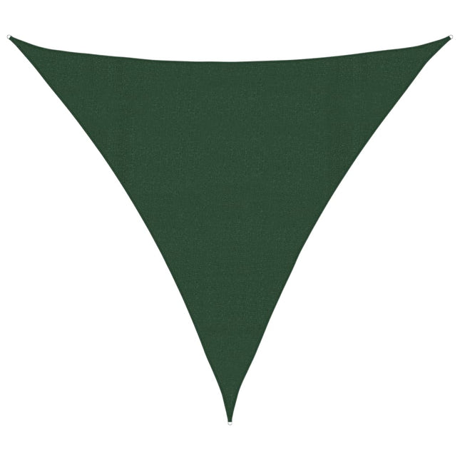 solsejl 4,5x4,5x4,5 m 160 g/m² HDPE mørkegrøn