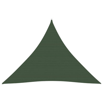 solsejl 5x5x5 m 160 g/m² HDPE mørkegrøn