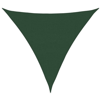 solsejl 5x5x5 m 160 g/m² HDPE mørkegrøn