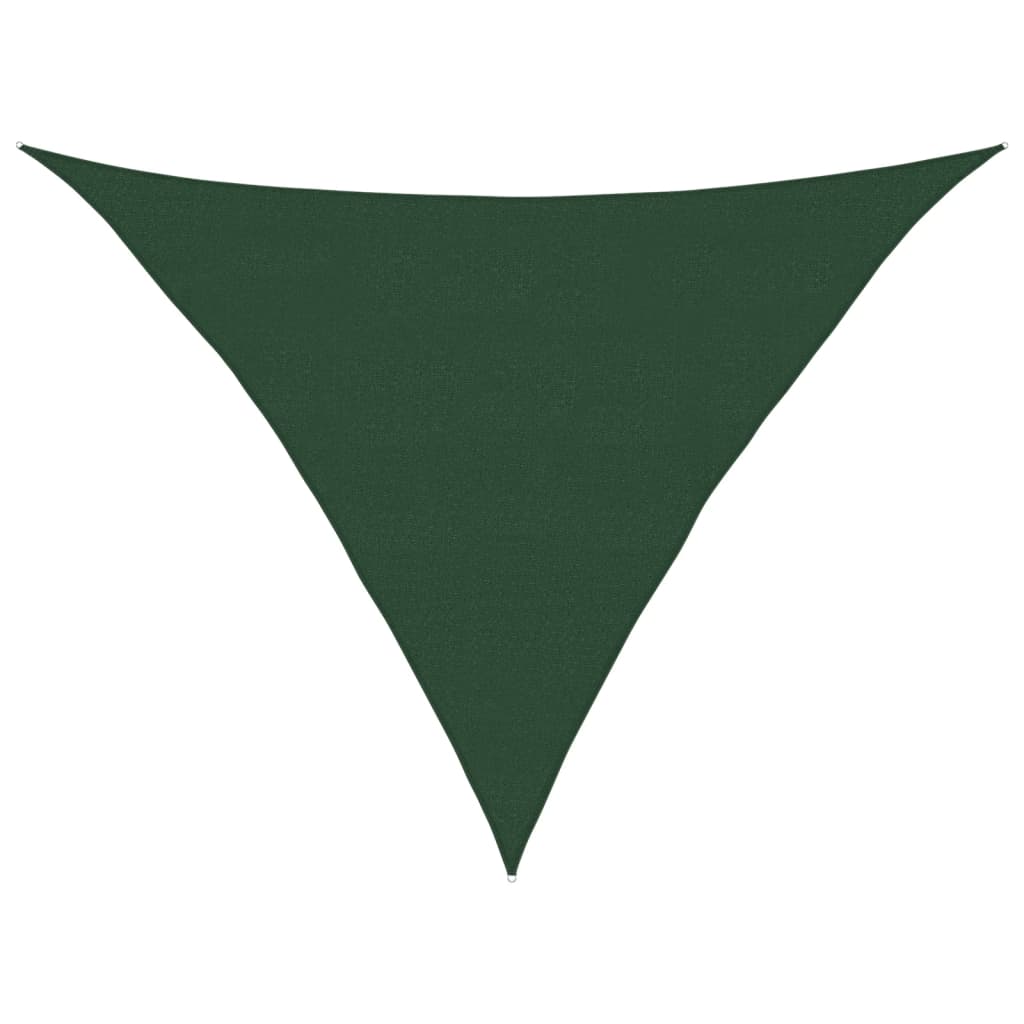 solsejl 5x5x6 m 160 g/m² HDPE mørkegrøn