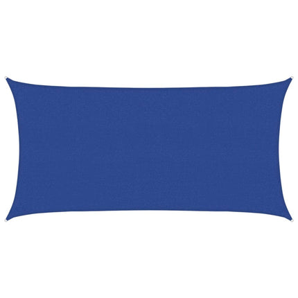 solsejl 2x4 m 160 g/m² HDPE blå